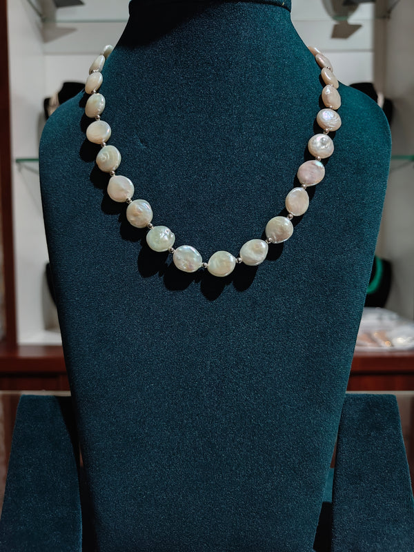 Button Shaped Flat Freshwater Pearls