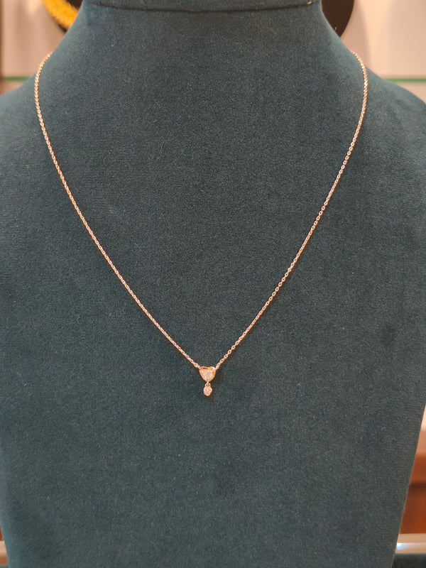 Heart shape Italy Chain Chain(RoseGoldPolish)