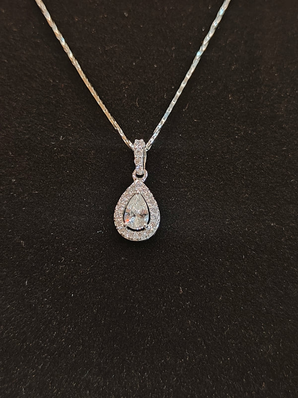 Chain With Pear Shape Pendant
