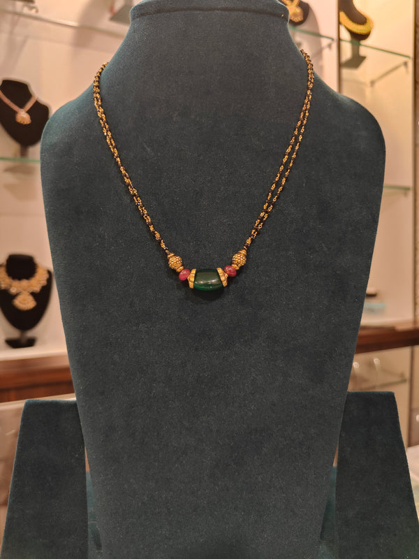 Green Red Black Beads