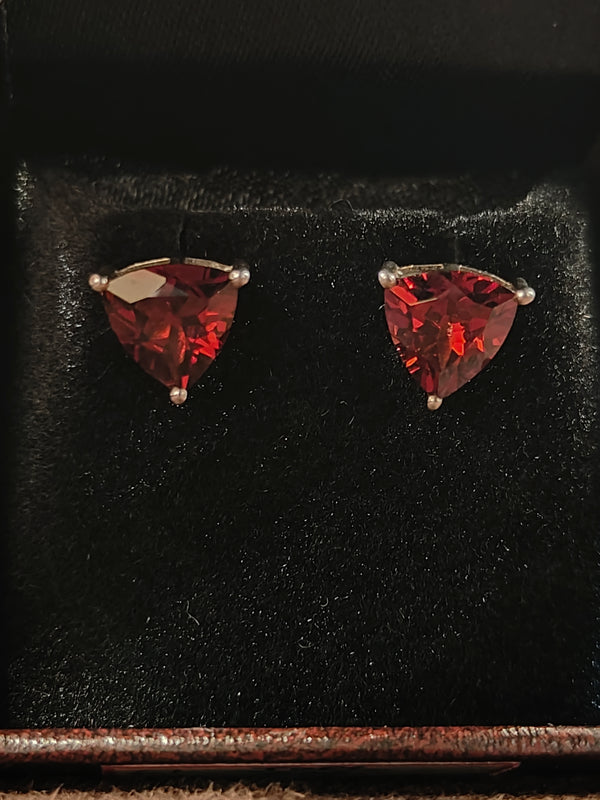 Garnet Stone Studs