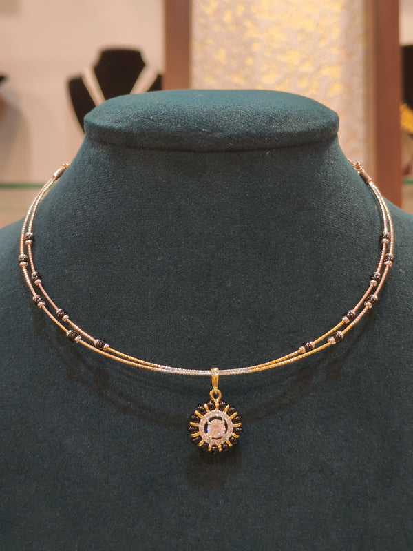 Bloosom Kante With Black Beads