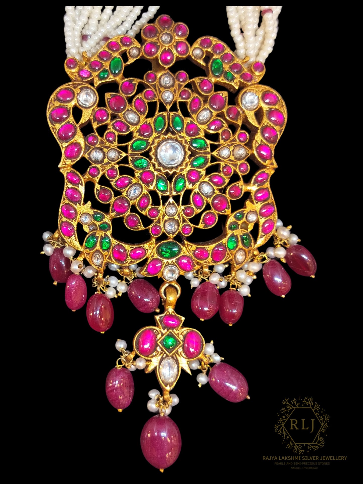 Kundan Medium Rubydrop Pearls