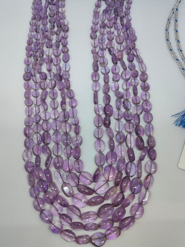 Amethyst Smooth Semi-Precious Beads – Medium Size | Natural Purple Beads for Jewellery