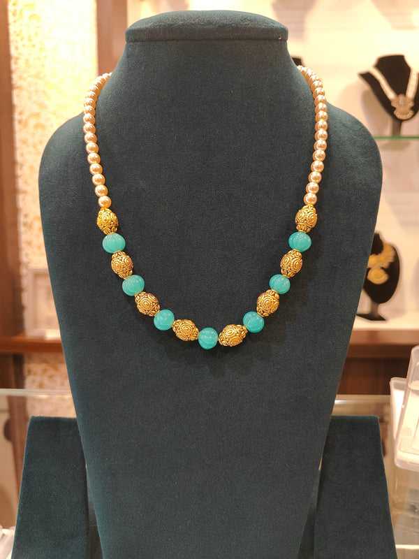 Beads combo(sky-blue) Necklace