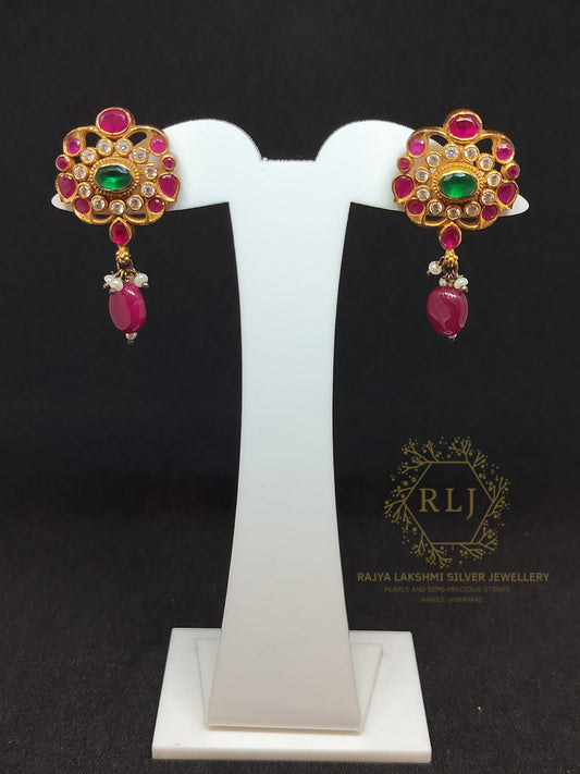 Flower Ruby Earrings