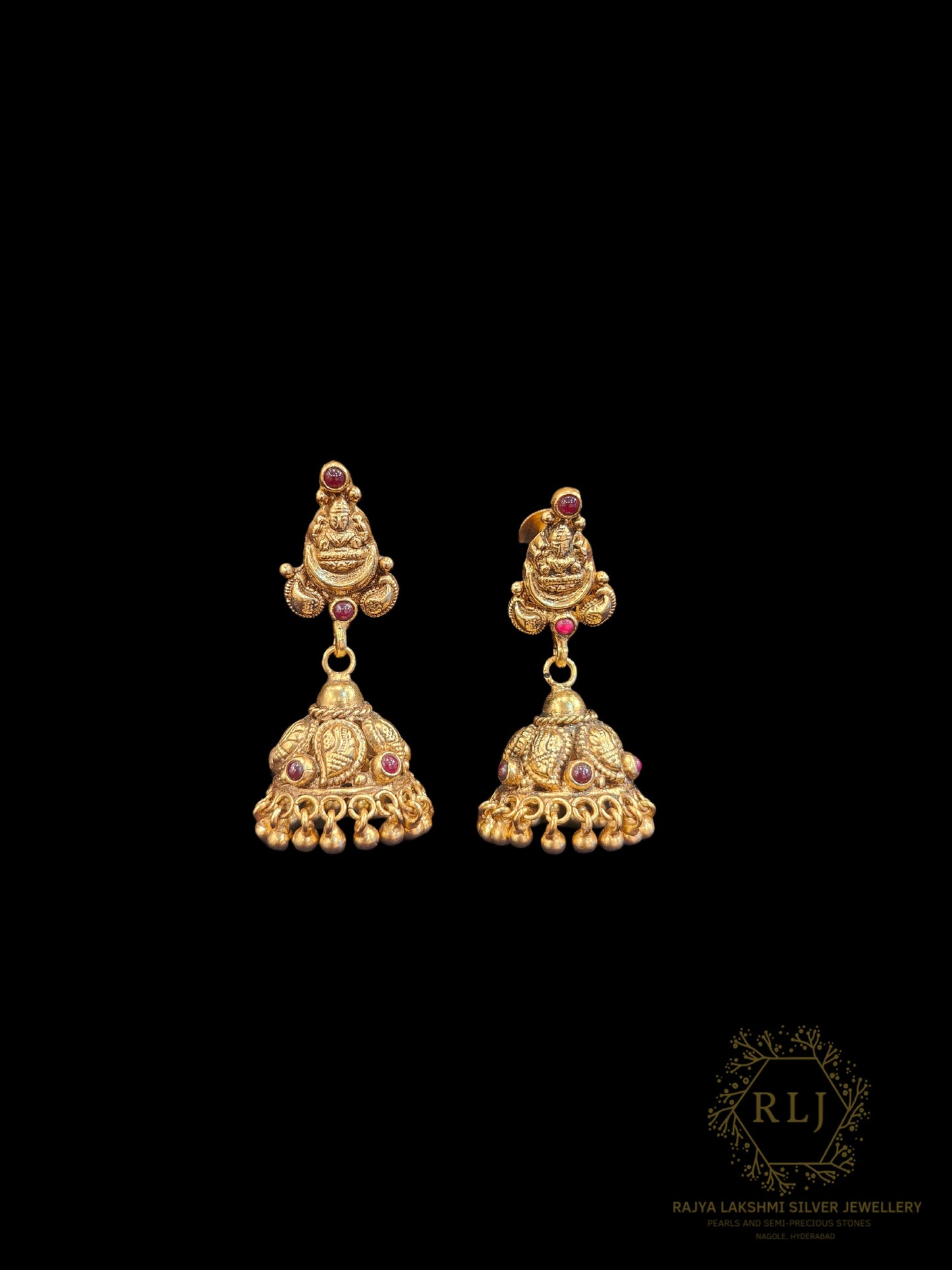 Silver Lakshmi Plain Jhumka