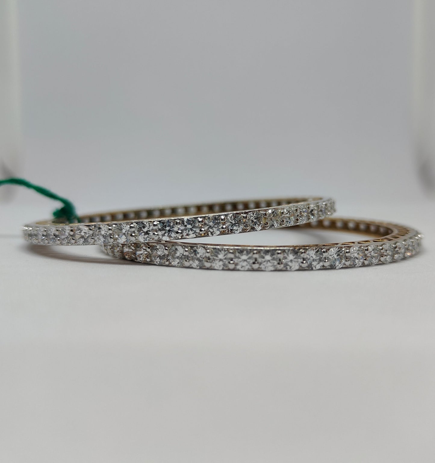 White Stones Bangles